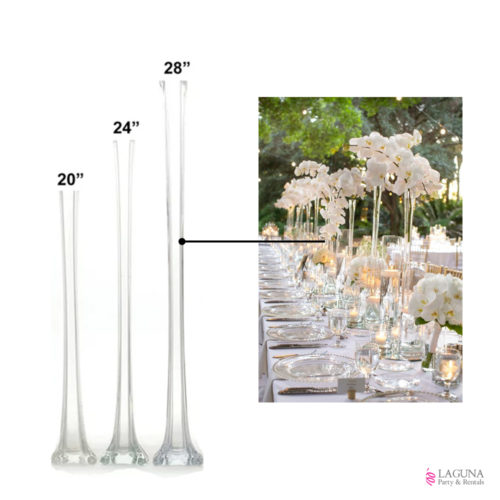 Eiffel Tower Vase, 28" (H), Clear