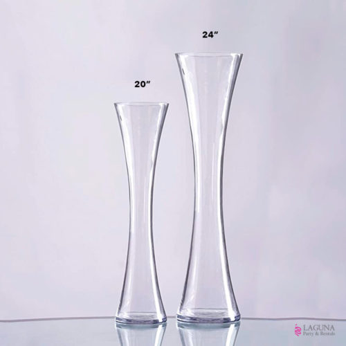 Tapered Waist Vase, 24" (H), Clear