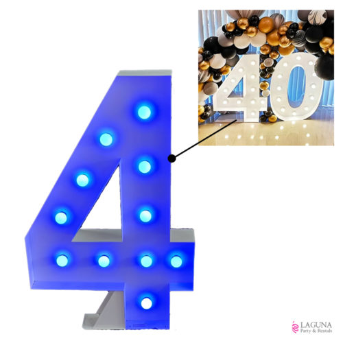 4 Marquee Light Up LED Number, 46" tall