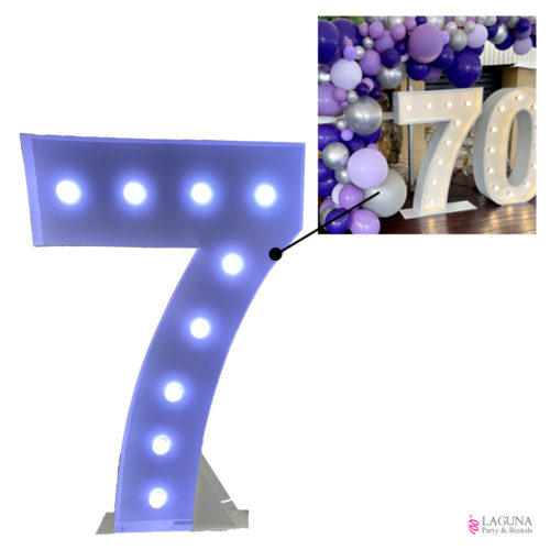 7 Marquee Light Up LED Number, 46" tall