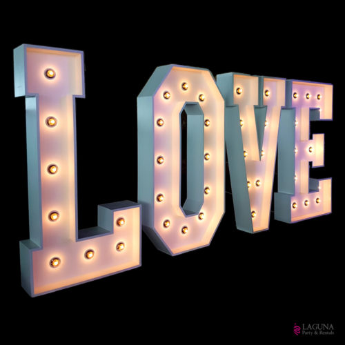 LOVE Marquee Light Up LED Letter Decor Set, 72" tall