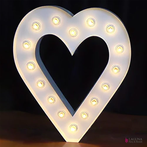 Heart Shape Proposal Wedding Marquee Light up LED Decor, 72" tall