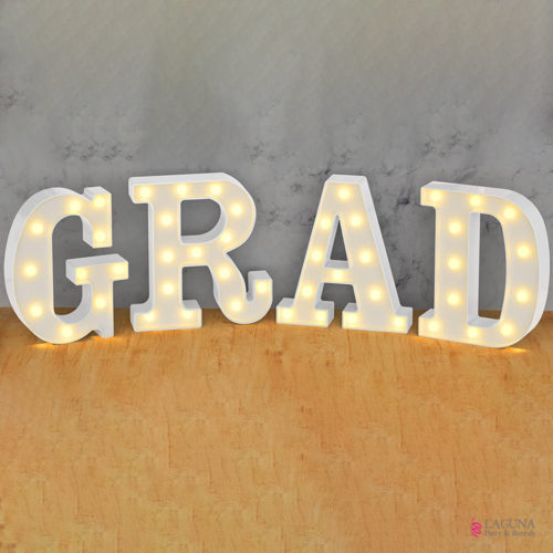 GRAD Marquee Light Up LED Letter Set, 24" tall