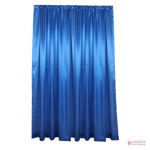 Drapes, Satin, Royal Blue
