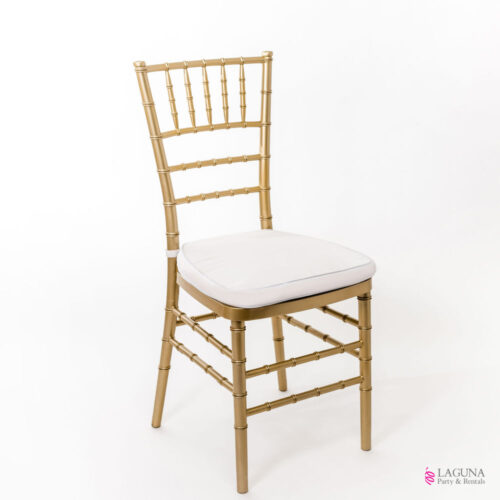 Chair, Chiavari, Gold, With Seat Cushion